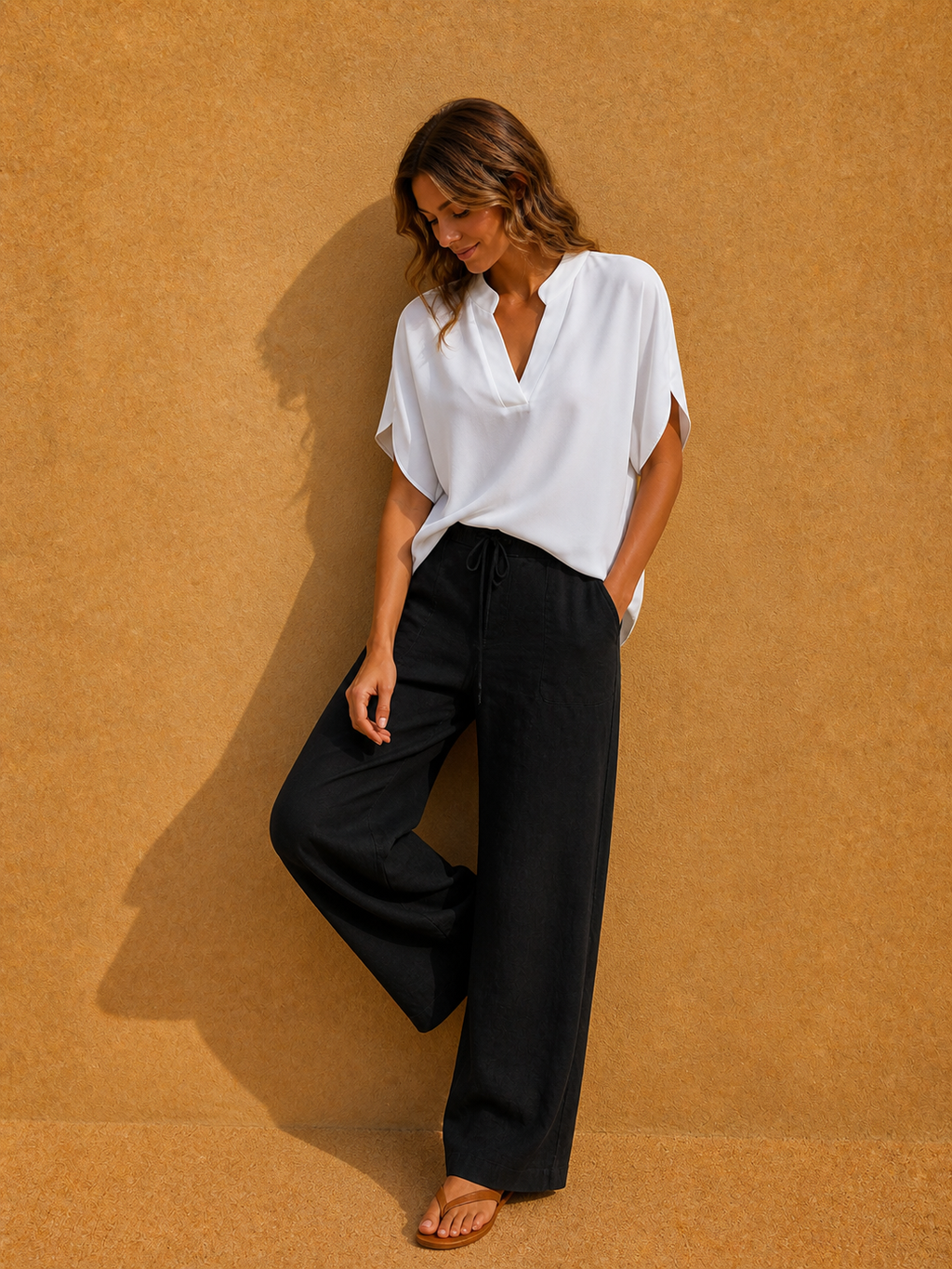 V-hals Bluse