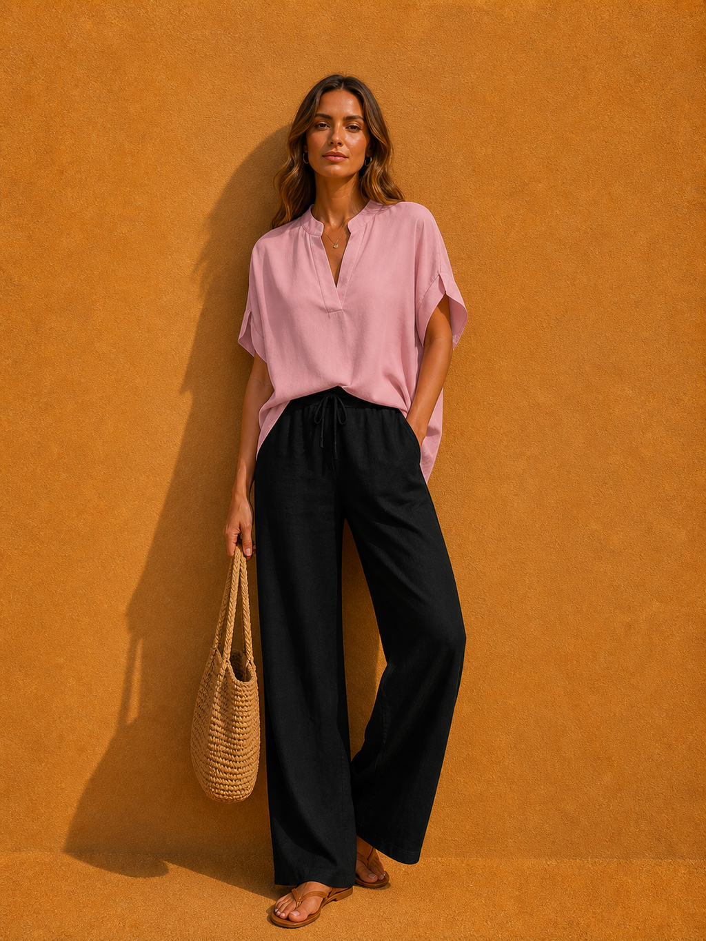 V-hals Bluse