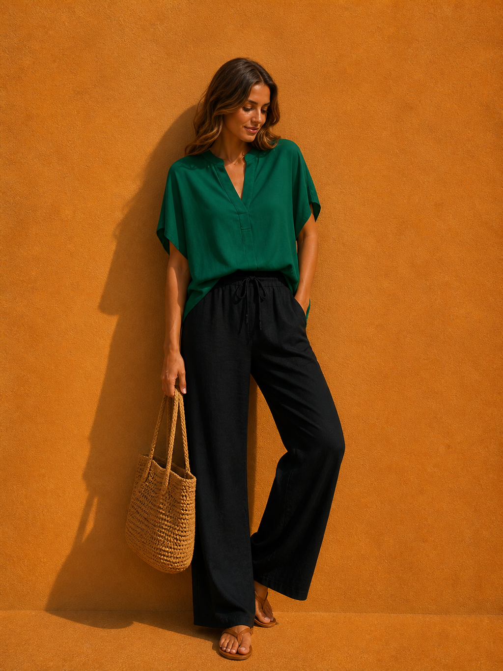 V-hals Bluse