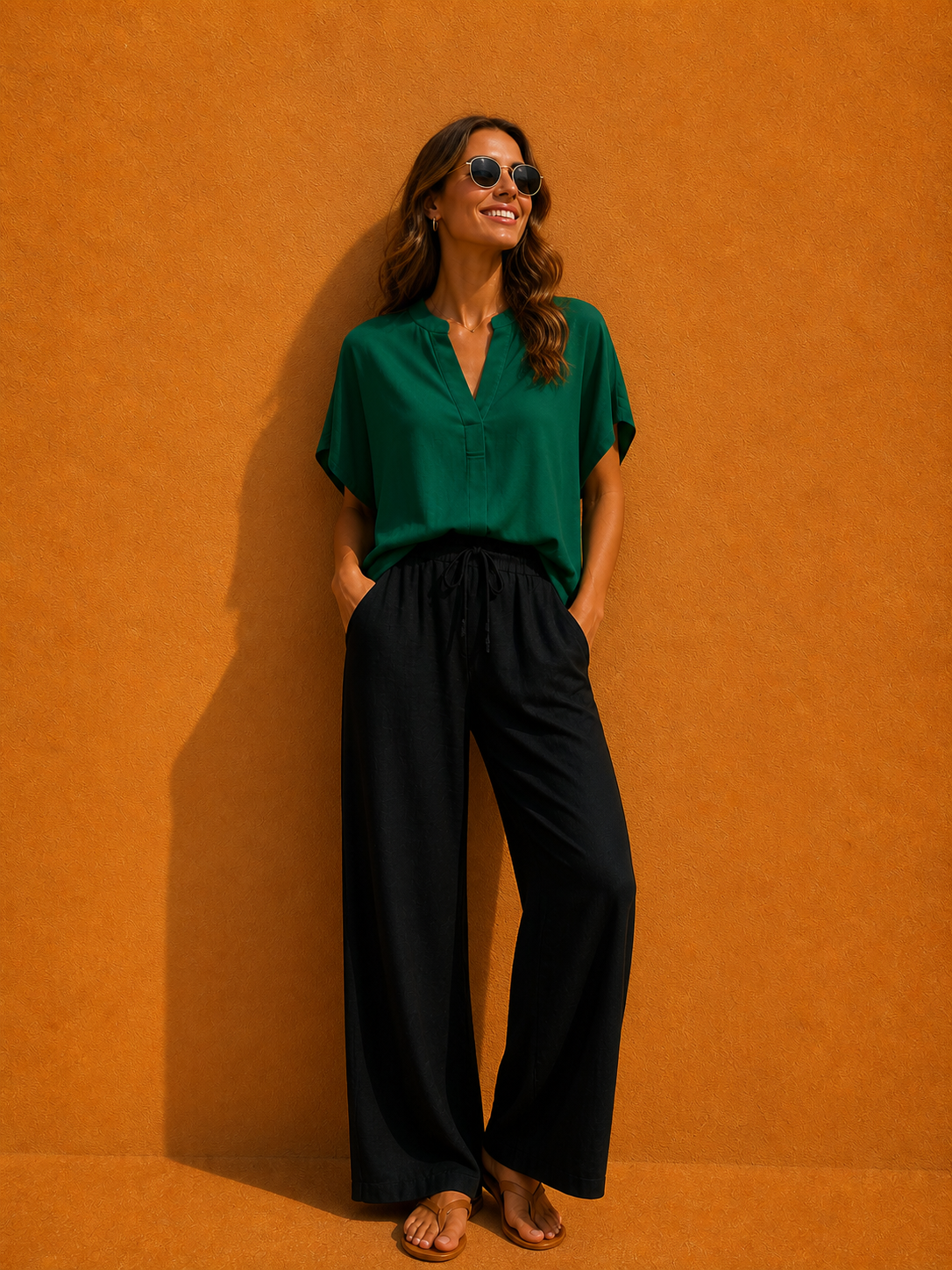 V-hals Bluse