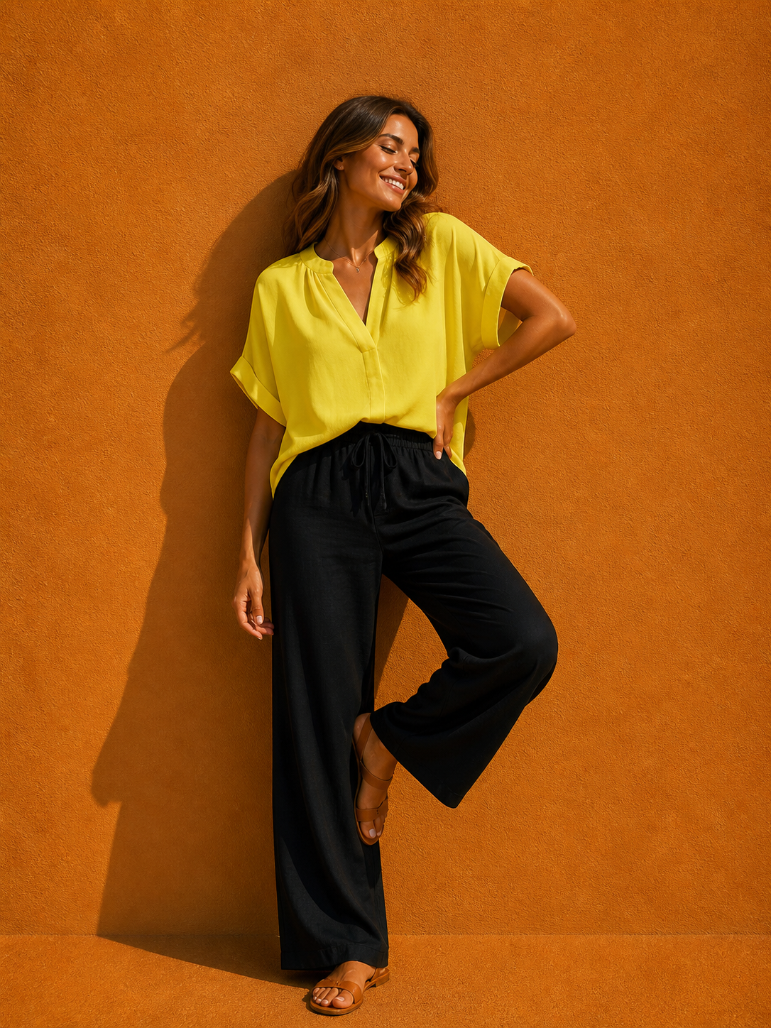 V-hals Bluse