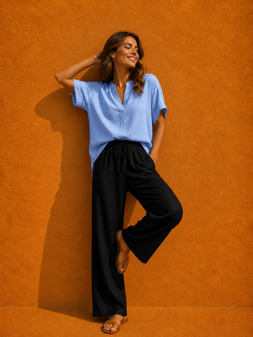 V-hals Bluse