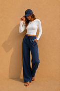 Langærmet Crop Top